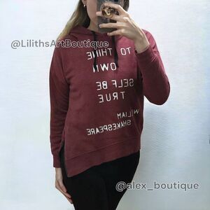 Forever 21 William Shakespeare Hoodie(R002)-Size S for Women